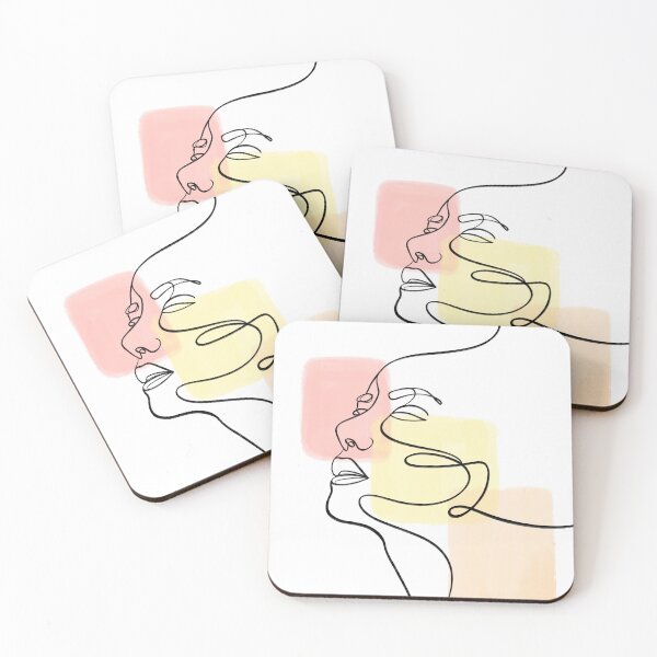 Item preview, Flora 2—Abstract face minimal line art Art Print designed and sold by HeyHil.