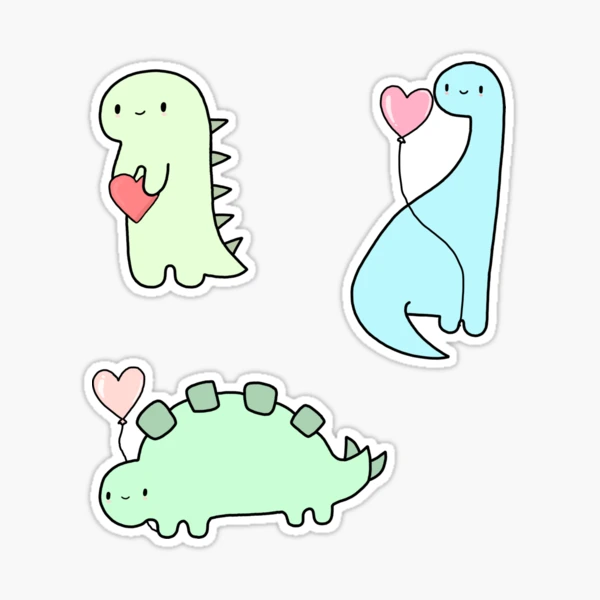 Cute Dino Sticker for Sale by hocapontas  Cute stickers, Dinosaur  stickers, Cool stickers