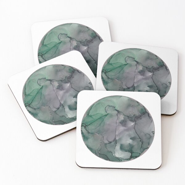 Item preview, alcohol ink - green & purple 3 designed and sold by melaniab-art.
