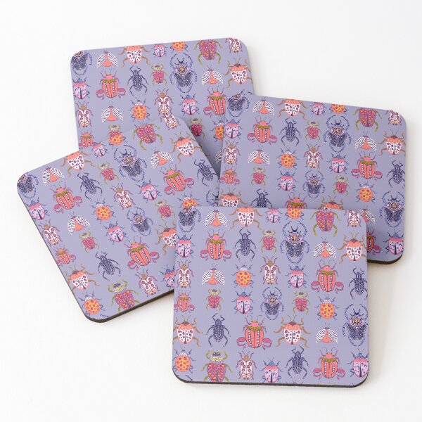 Item preview, Assorted Beetles on Lavender designed and sold by Janet Broxon.