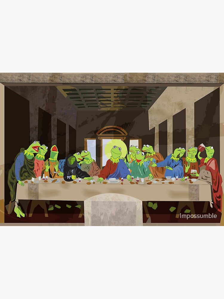 Disover Kermit's Last Supper Premium Matte Vertical Poster