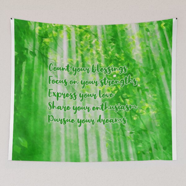 Item preview, Count Your Blessings, Focus On Your Strengths, Light over Woods designed and sold by iASunshine.