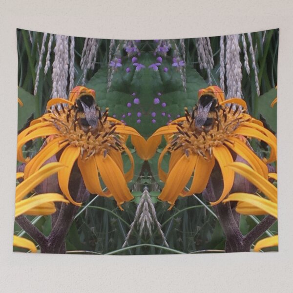 Item preview, Bee Love - Love Together in the Orange Daisies, Gathering Nectar designed and sold by RoseAromas.