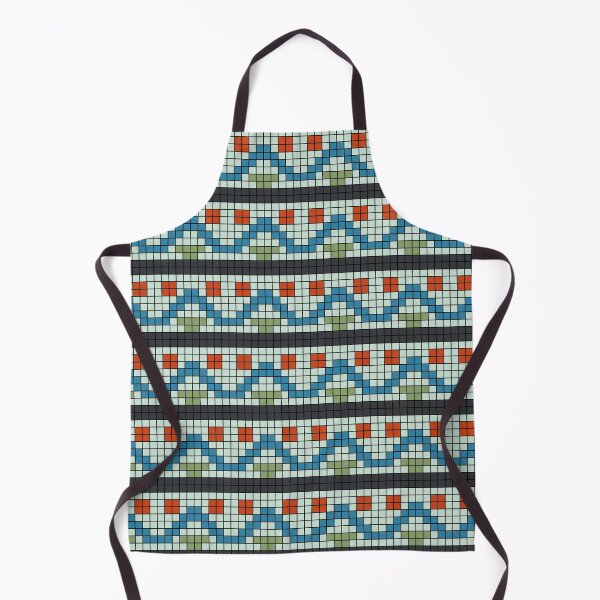 Item preview, Blue Waves Twin Suns and Grass Pixel Pattern designed and sold by shahramroj.