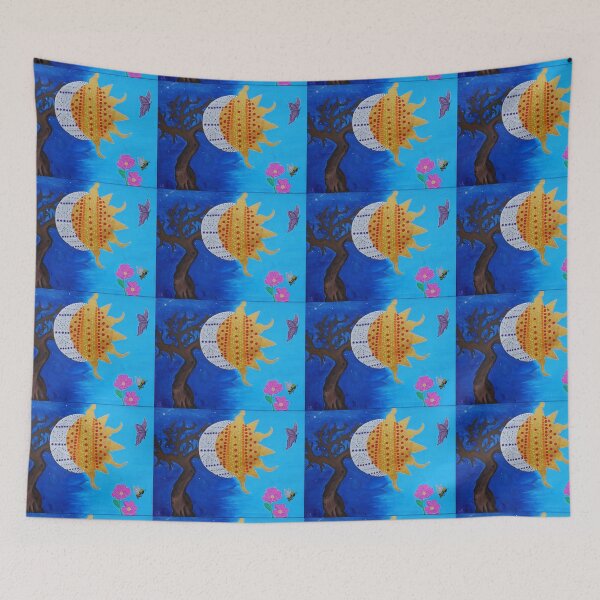 Item preview, Hippie Painted Sun & Moon designed and sold by Chandra Ramier.