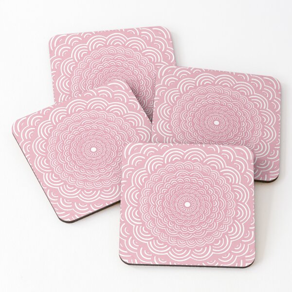 Item preview, Spiral Floral Mandala Maze Pattern Design // Soft Rose Gold Pink Color designed and sold by AEJdesign.