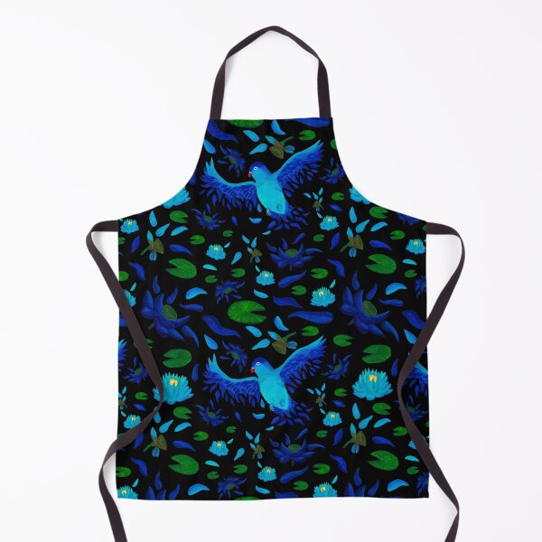 Item preview, From Lotus to Lovebird Pattern - Turquoise & Black designed and sold by EcoElsa.