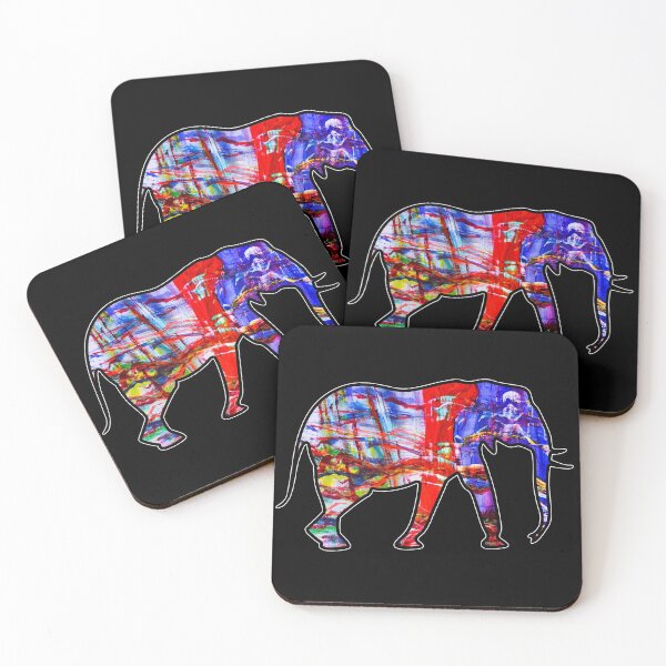 Item preview, Elephant Art - Trippy Animal Art - Abstract Painting designed and sold by ChurchOfDog.