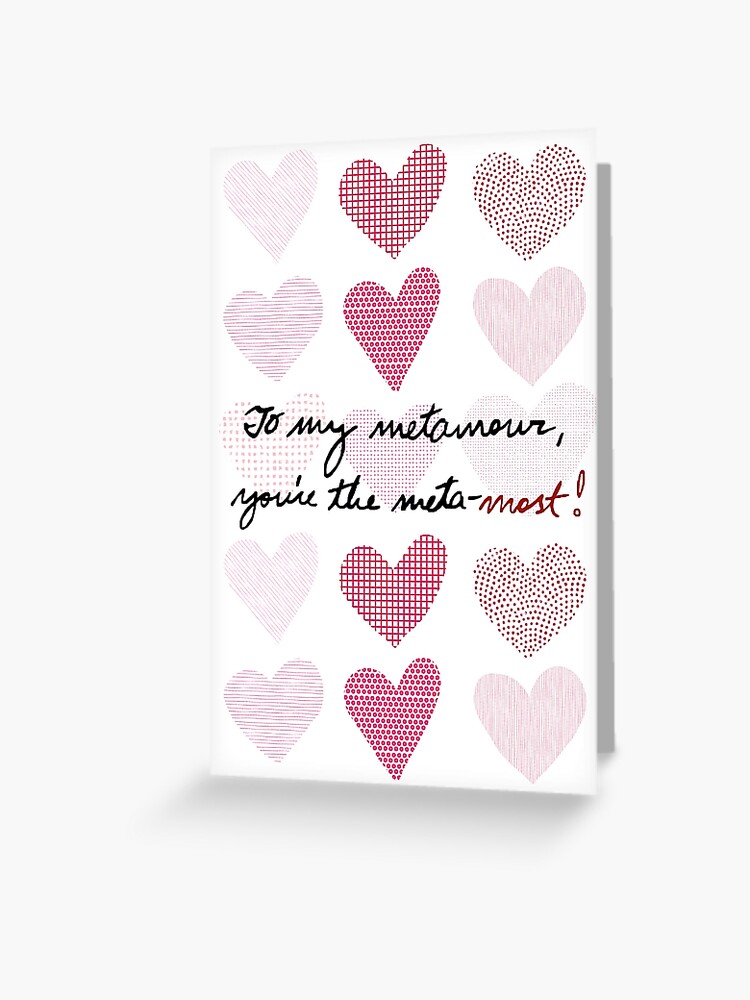 Thumbnail 1 of 2, Greeting Card, To My Metamour, You're The Meta-most! designed and sold by polyphiliashop.