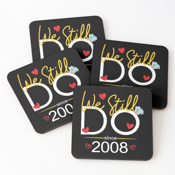 Item preview, We Still Do Since 2008 Wedding anniversary Gift for Couples designed and sold by Orange Pieces.