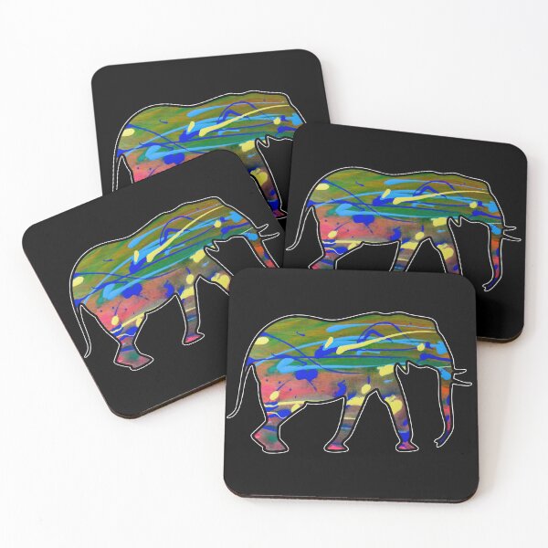 Item preview, Elephant Art - Trippy Animal Art - Abstract Swirl Painting designed and sold by ChurchOfDog.