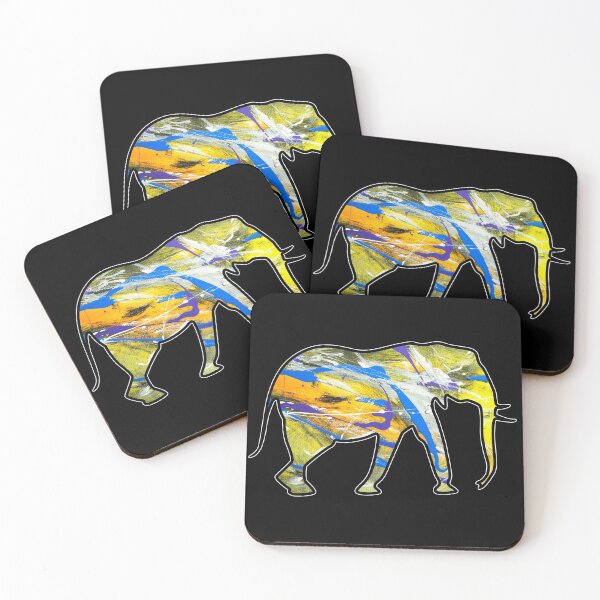 Item preview, Elephant Art - Trippy Animal Art - Abstract Colorful Painting designed and sold by ChurchOfDog.