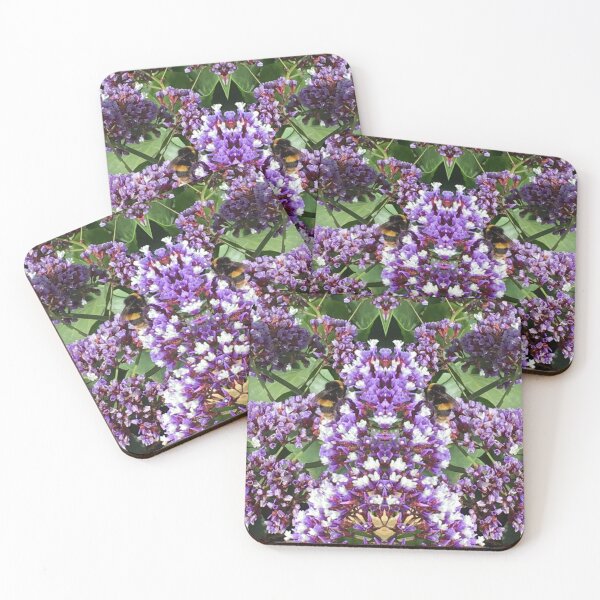 Item preview, Bee Love - Love Together in the Purple Flowers and Green Succulents, Gathering Nectar designed and sold by RoseAromas.
