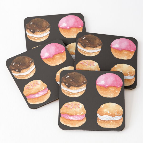 Item preview, Assorted Cream Puff Profiteroles - Chocolate, Strawberry and Vanilla designed and sold by Alicia Chee.
