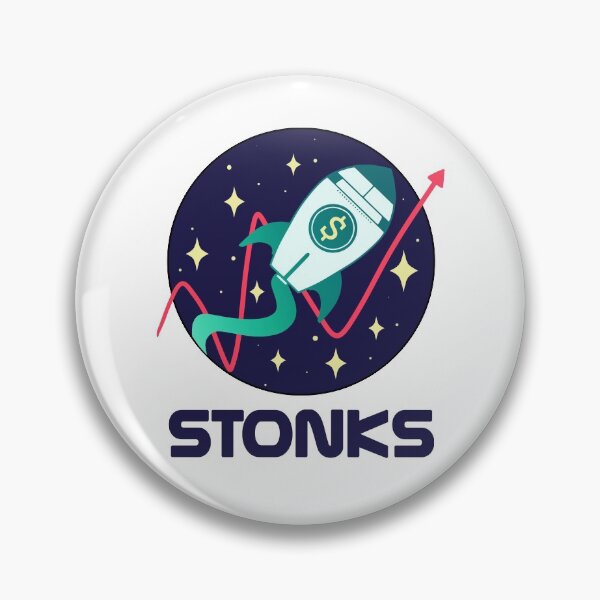 Item preview, Stonks Rocket designed and sold by Spacepaprika.