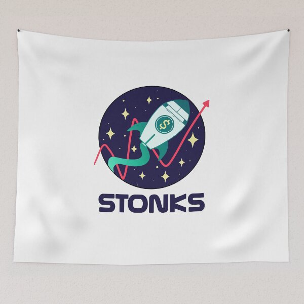 Item preview, Stonks Rocket designed and sold by Spacepaprika.