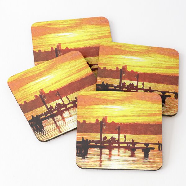 Item preview, Happy Sunset Dock Dancer in Kirkland designed and sold by SeaChangeDesign.