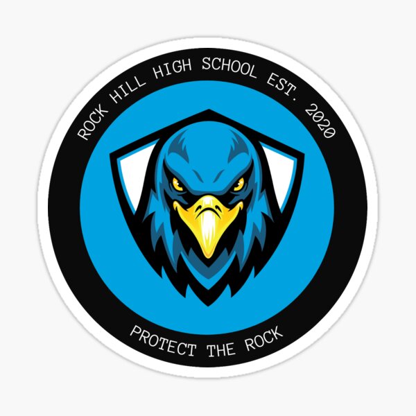 Rock Hill Blue Hawks Logo Sticker For Sale By Scronin Redbubble