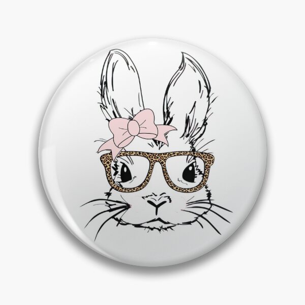 Item preview, Cute Bunny Face Leopard Print Glasses Easter Gift designed and sold by davidruddca.