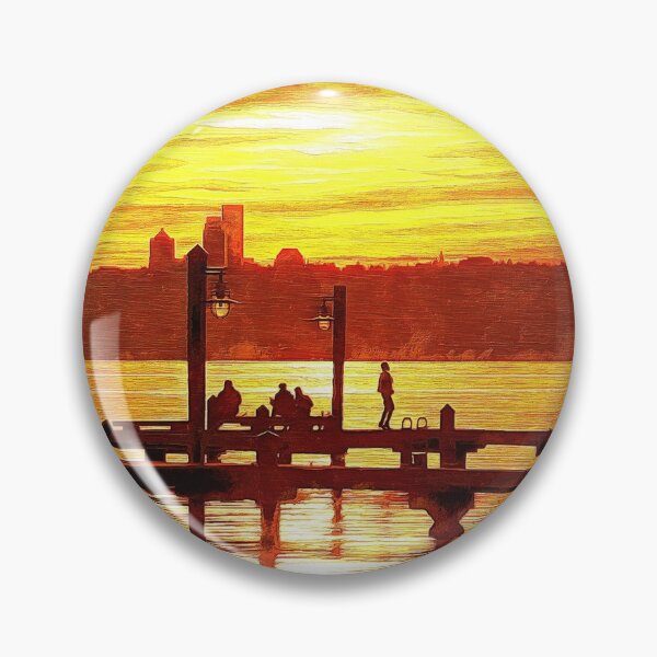 Artikelvorschau, Glücklicher Sonnenuntergang-Dock-Tänzer in Kirkland entworfen und verkauft von SeaChangeDesign.