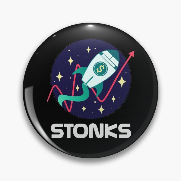 Item preview, Stonks Rocket designed and sold by Spacepaprika.