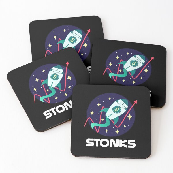 Item preview, Stonks Rocket designed and sold by Spacepaprika.
