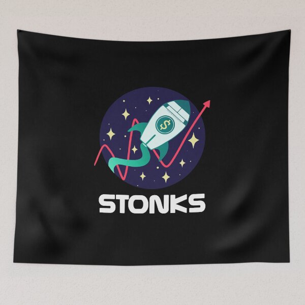 Item preview, Stonks Rocket designed and sold by Spacepaprika.