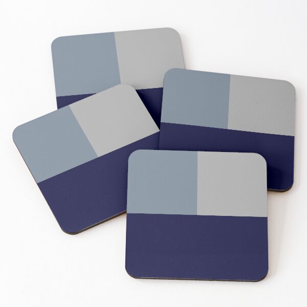 Item preview, Tricolor Squares Navy Blue, Slate Gray And Gray designed and sold by rewstudio.