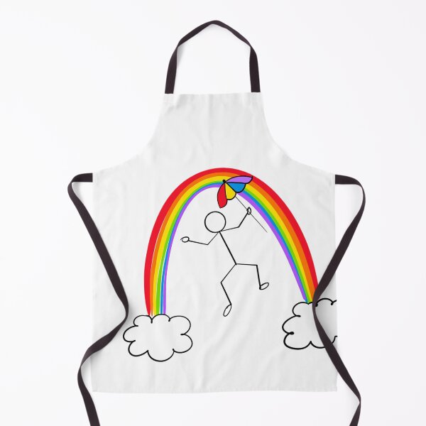 Item preview, stick man dancing under rainbow designed and sold by sydfink.