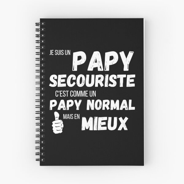 Aperçu de l'œuvre Je suis un papy secouriste c'est comme un papy normal mais en mieux cadeau créée et vendue par TeeJfm.