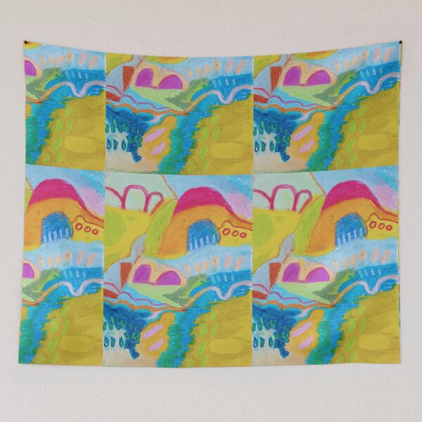 Item preview, Funky Fun and Frivolous from Original Oil Pastel Painting VIVBRAD Design Collection  designed and sold by vivbrad.
