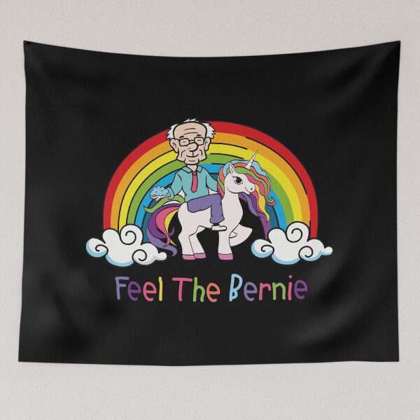 Item preview, Feel The Bern Funny Bernie Sanders Riding Unicorn Elections Essential designed and sold by BrennaEirlys.