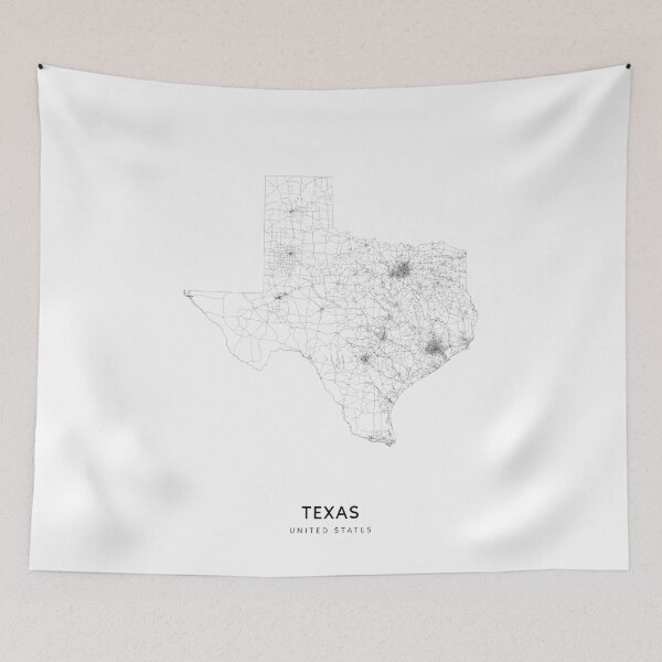 Item preview, Texas State Map 2 Art Print by LandSartprints designed and sold by LandSartprints.