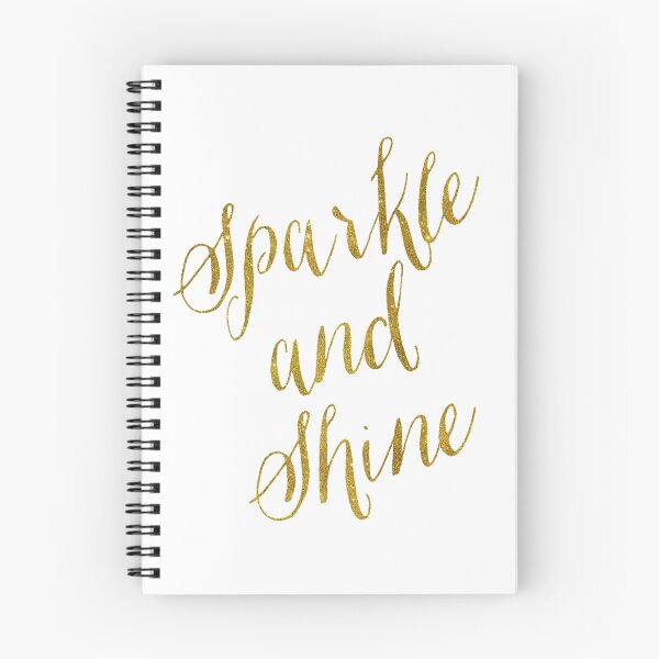 Item preview, Sparkle and Shine Gold Faux Foil Metallic Glitter Inspirational Quote Isolated on White Background designed and sold by SilverSpiral.