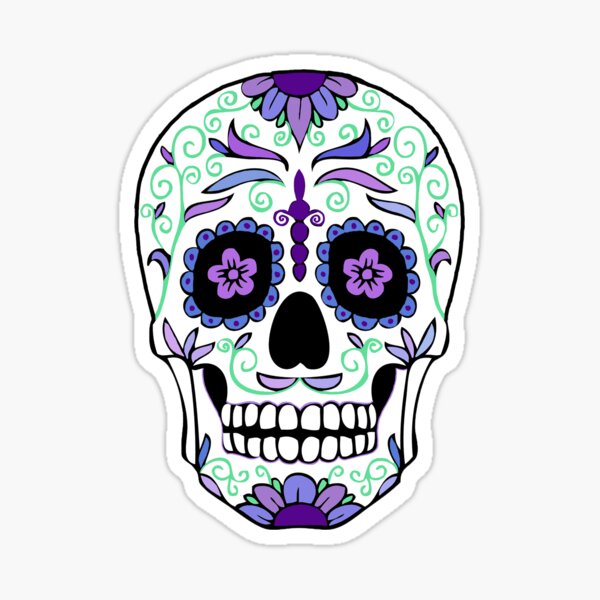 Item preview, Purple Sugar Skull  designed and sold by mlswig.