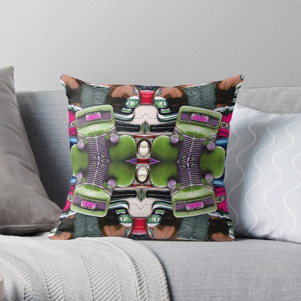 Abstract Auto Artwork Two Throw Pillow