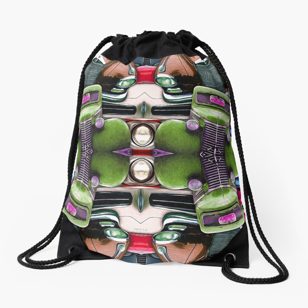 Abstract Auto Artwork Two Drawstring Bag