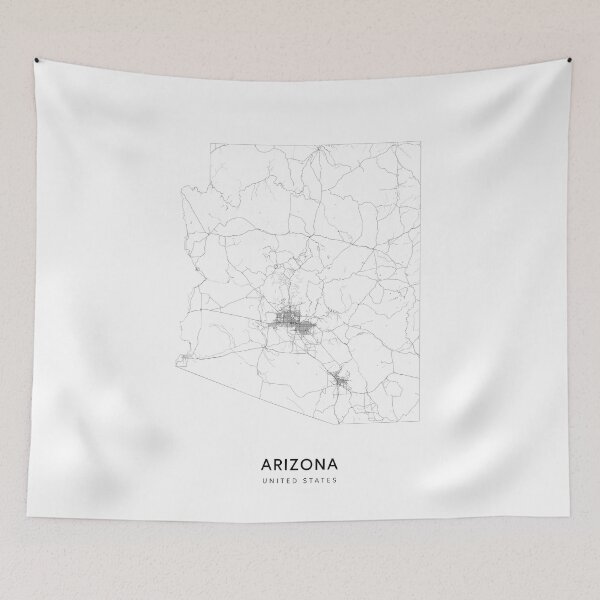 Item preview, Arizona State Map 2 Art Print by LandSartprints designed and sold by LandSartprints.