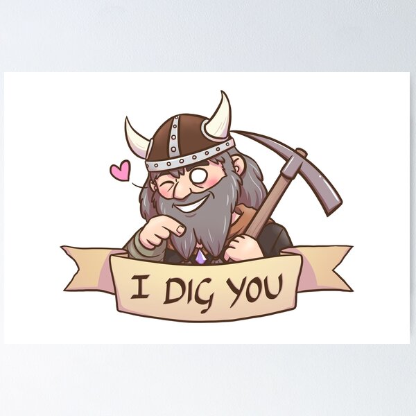 Item preview, I Dig You - Dungeons and Dragons Valentines Card designed and sold by KatieCrooked.