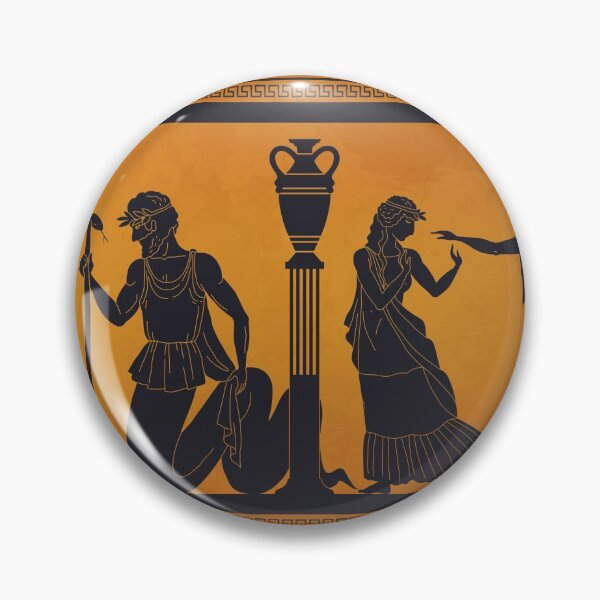 Item preview, Ancient Greek mythology. Black silhouettes people and gods  designed and sold by atlastroy.