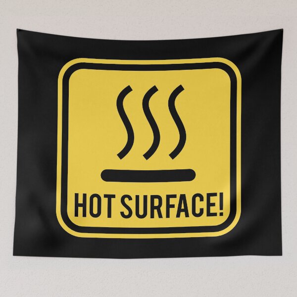 Item preview, Warning sign - Hot Surface designed and sold by Smaragdas.