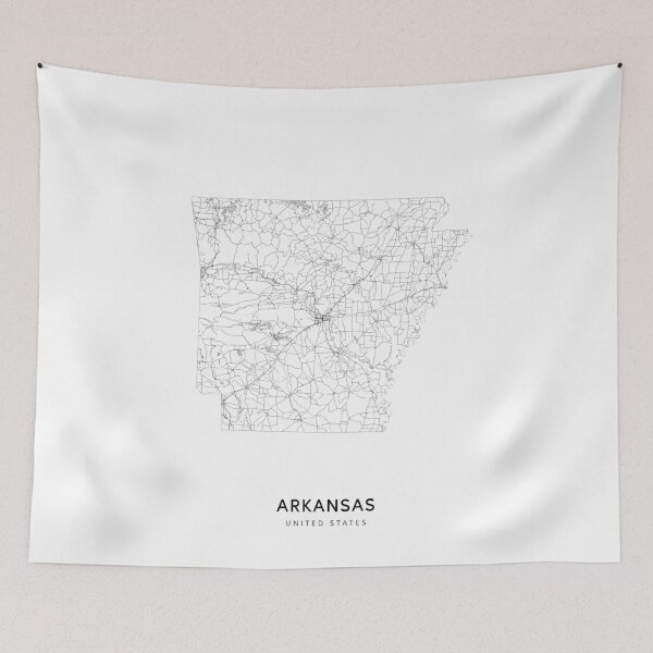 Item preview, Arkansas State Map Art Print by LandSartprints designed and sold by LandSartprints.