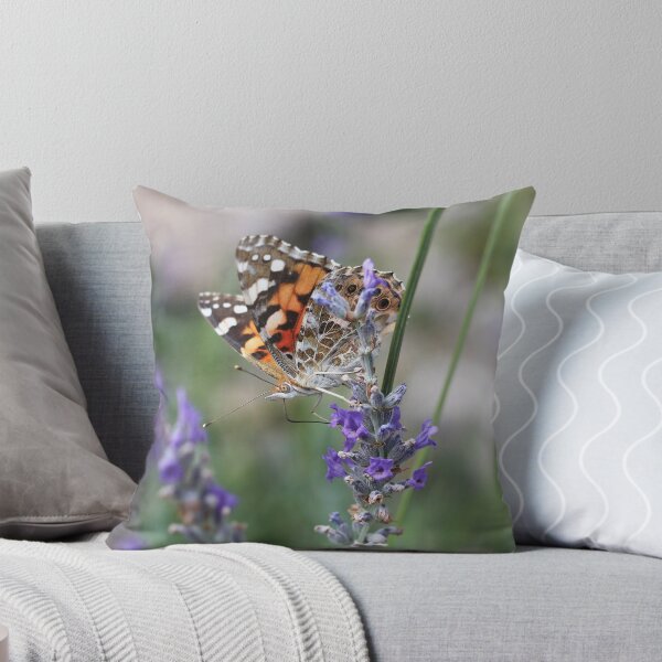 Artikelvorschau, Gemalte Dame Schmetterling auf Lavendel entworfen und verkauft von SweepingShadows.