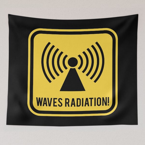 Item preview, Warning sign - Waves Radiation designed and sold by Smaragdas.