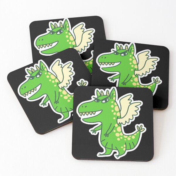Item preview, Stroppy grumpy green dragon designed and sold by jasmineberry.