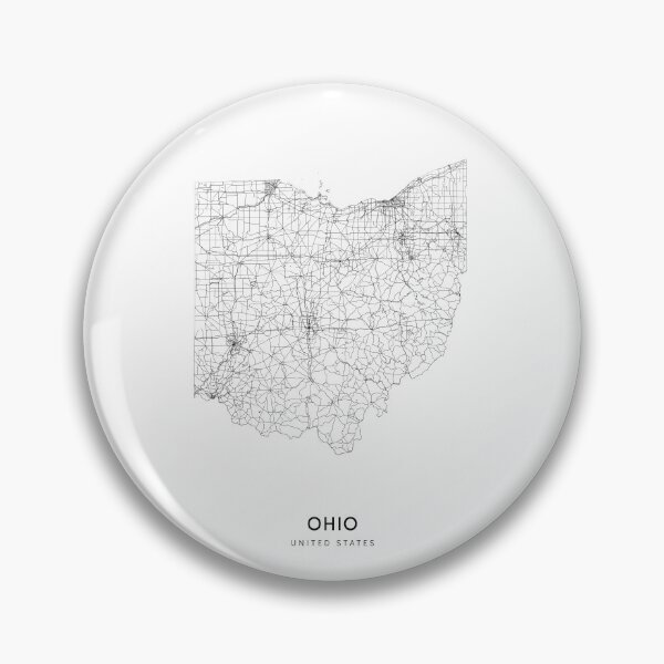 Item preview, Ohio State Map 2 Art Print by LandSartprints designed and sold by LandSartprints.