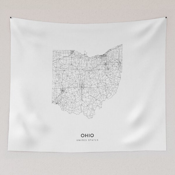 Item preview, Ohio State Map 2 Art Print by LandSartprints designed and sold by LandSartprints.