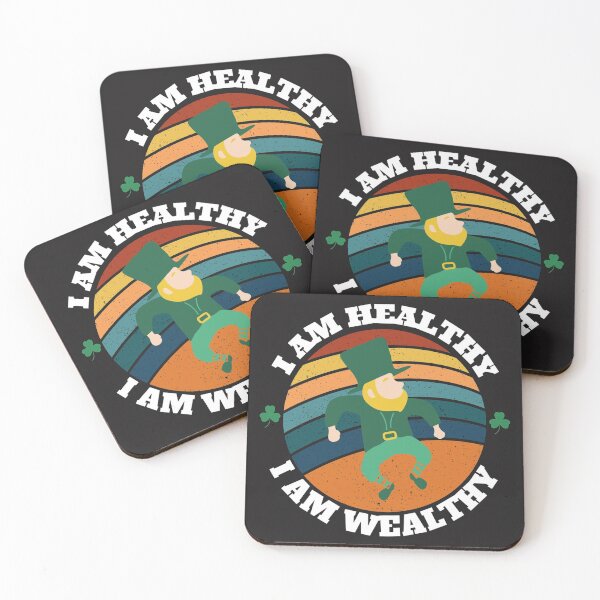 Item preview, I AM HEALTHY I AM WEALTHY (Leprechaun) designed and sold by UnboundFull.