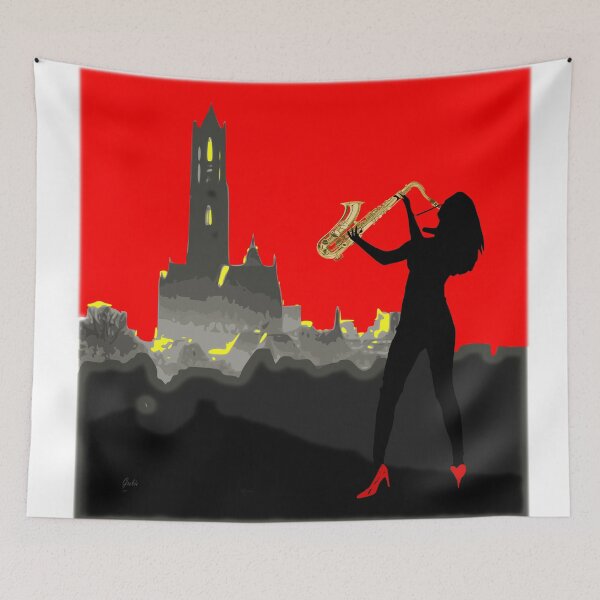 Item preview, Saxophonist with red pumps designed and sold by Grobie.