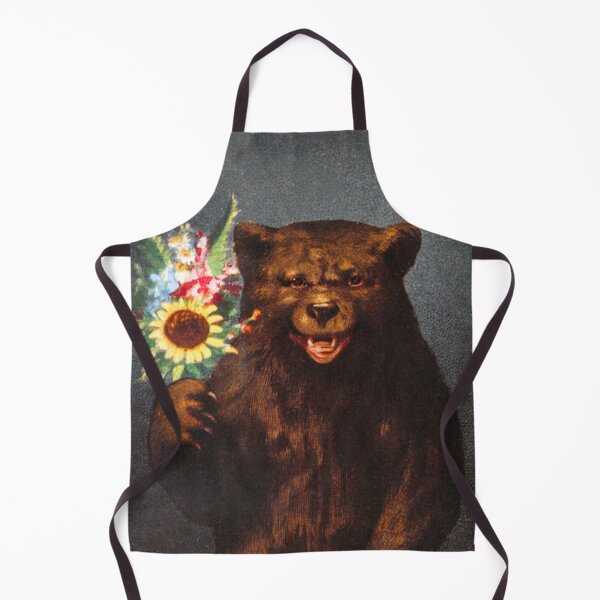 Item preview, Vintage Bear with Flowers Portrait designed and sold by Animal Gifts For Animal Lovers.